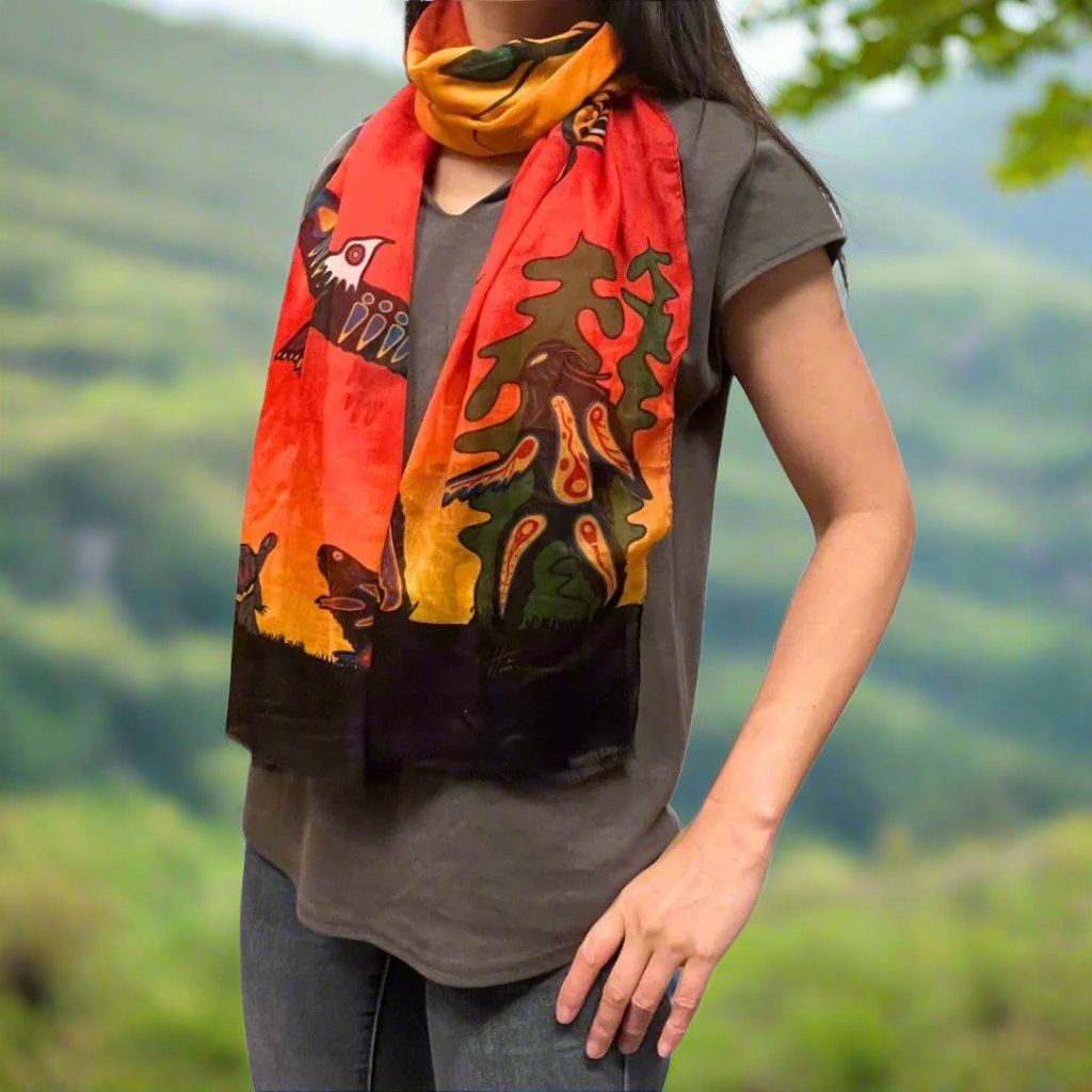 'Seven Grandfather Teachings' Eco-Scarf by Cody James Houle