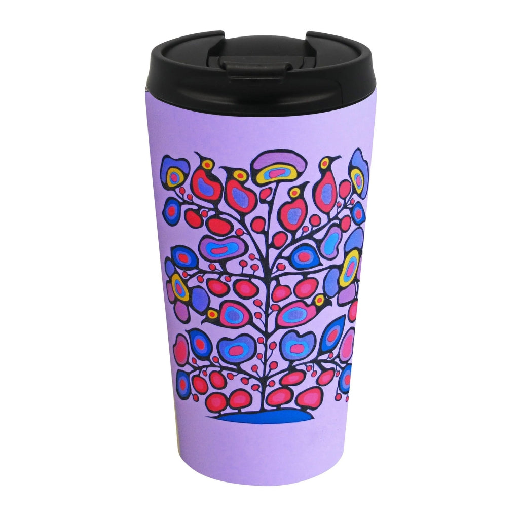 'Woodland Floral' Stainless Steel Travel Mug by Norval Morrisseau