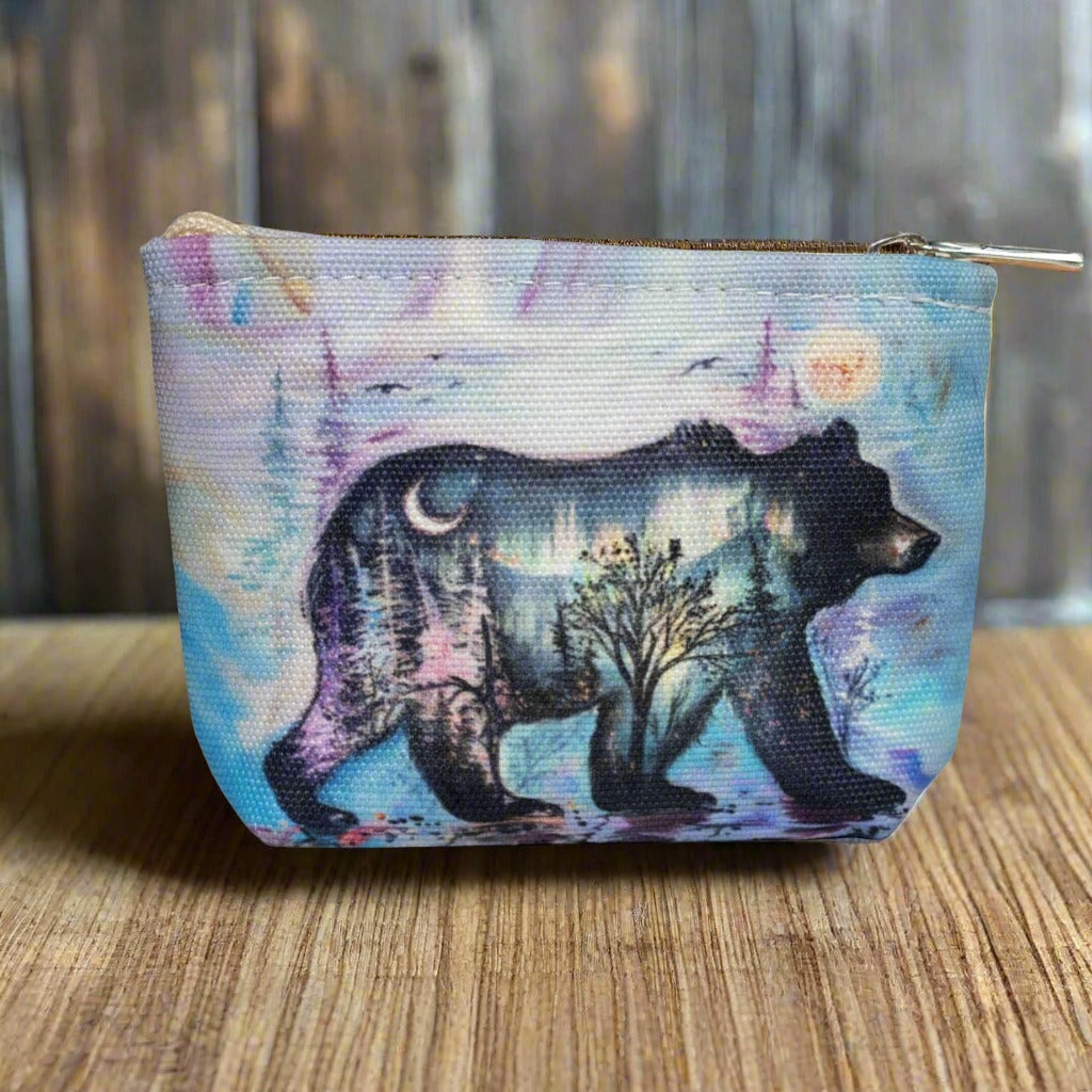 'midnight Bear' Canvas Coin Purse By Carla Joseph - Beaded Dreams