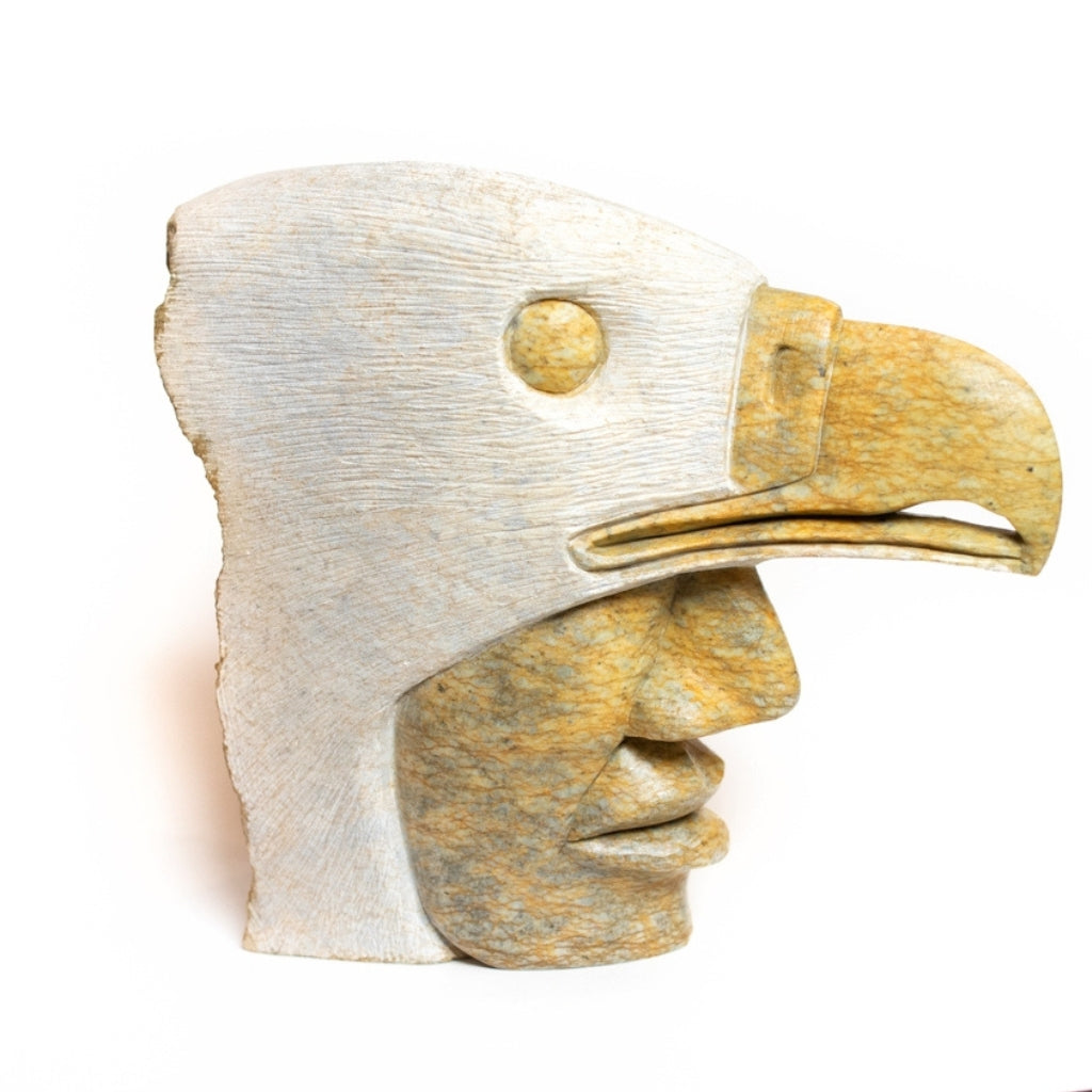 Face and Eagle Carving by Todd Longboat