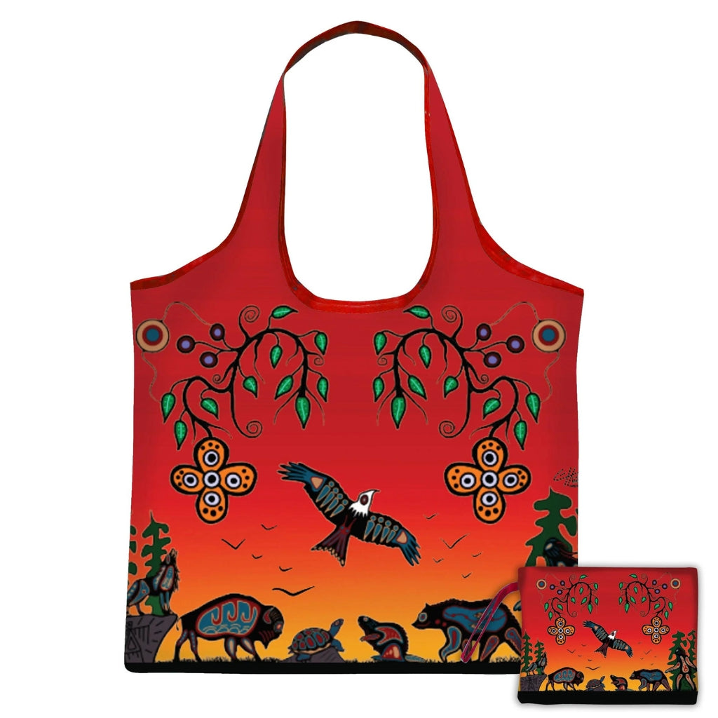'Seven Grandfather Teachings' Eco-Reusable Shopping Bag by Cody James Houle