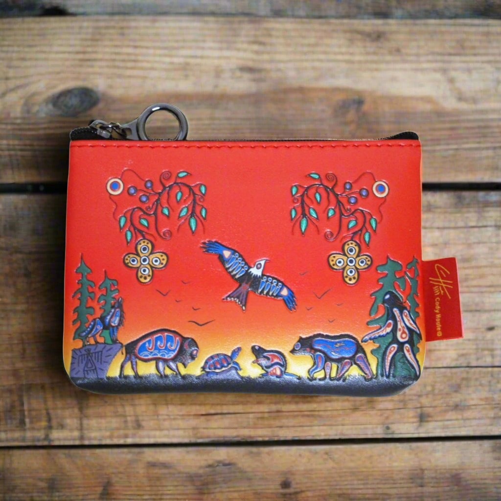 'Seven Grandfather Teachings' Coin Purse by Cody James Houle