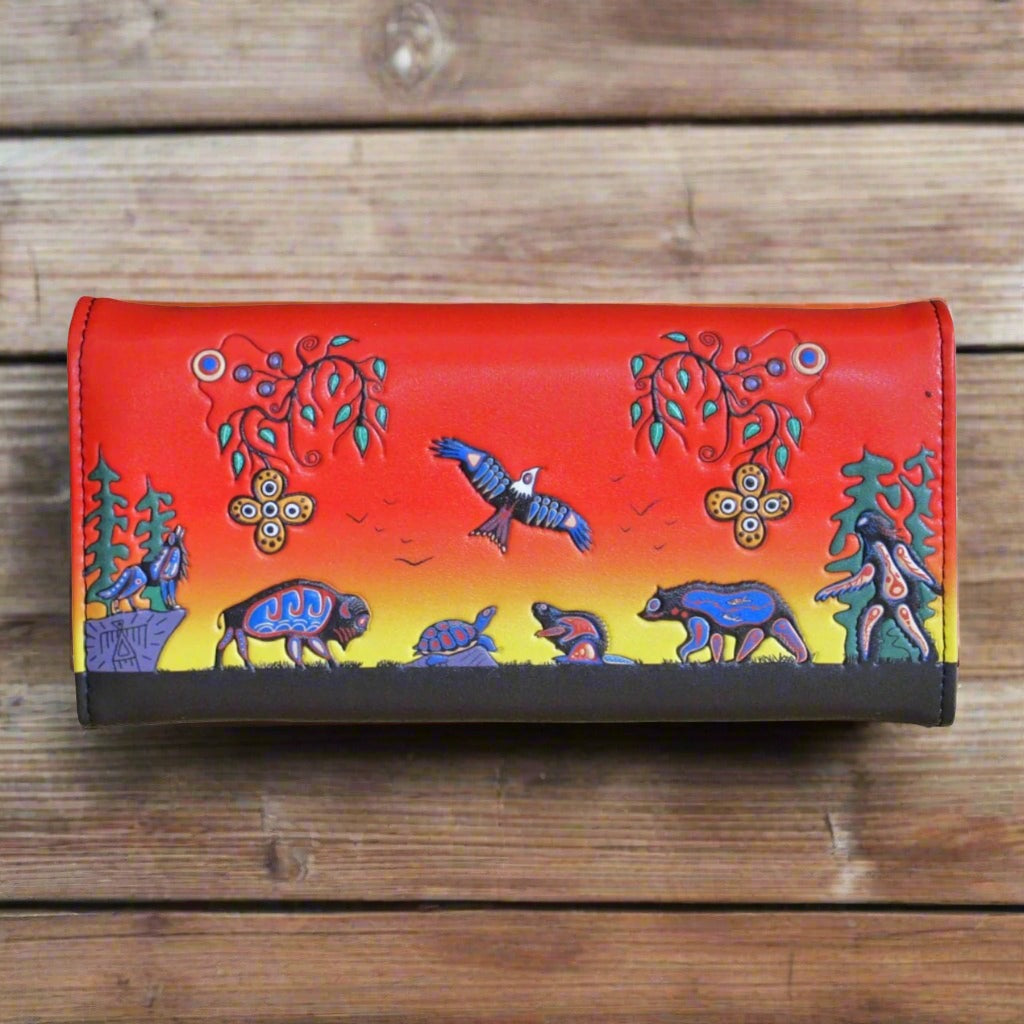 'Seven Grandfather Teachings' Wallet by Cody James Houle
