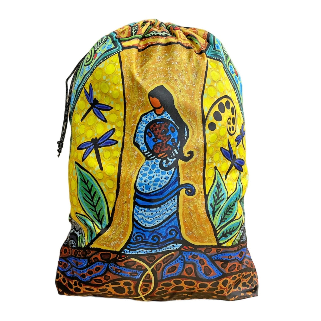 'Strong Earth Woman' Travel Laundry Bag by Leah Dorion