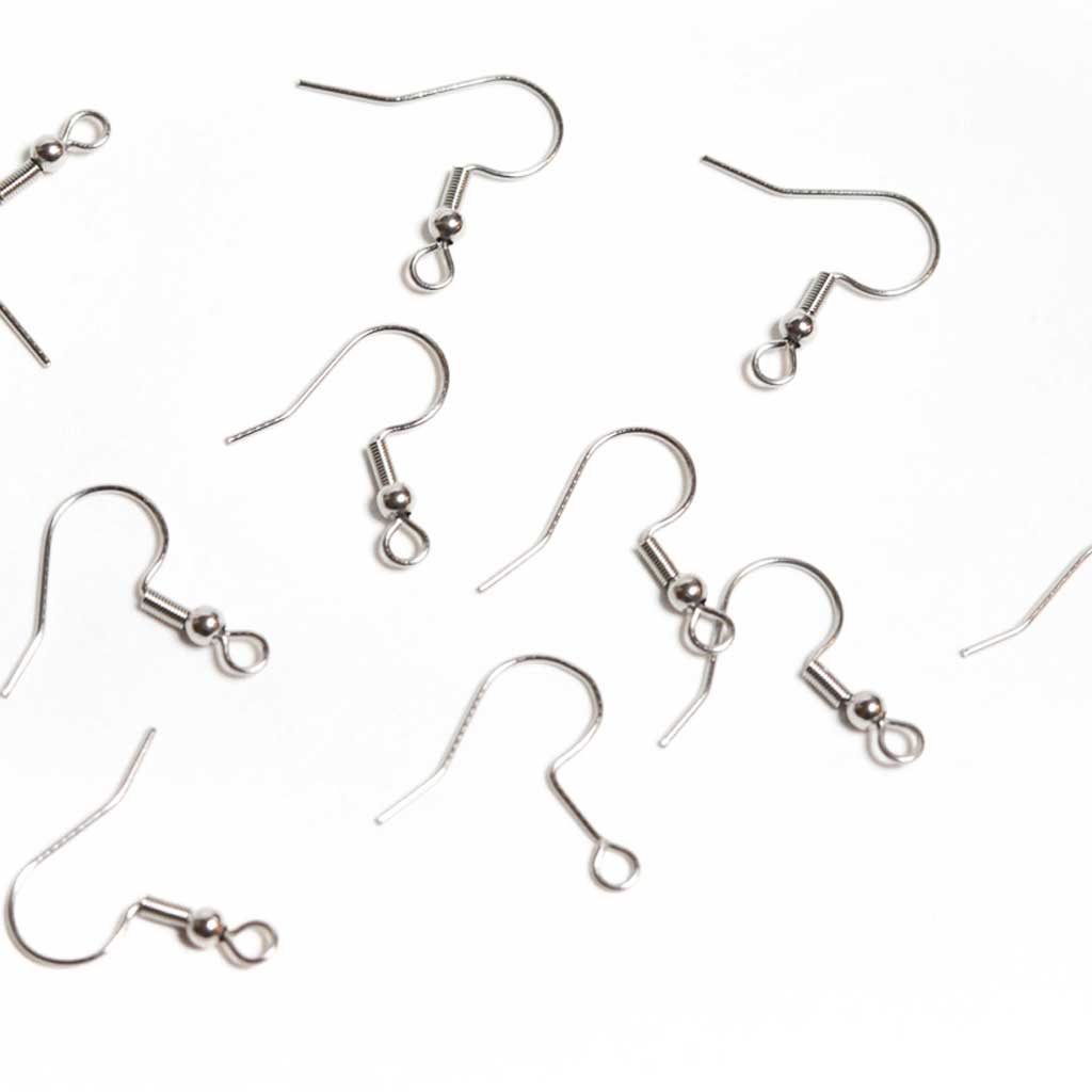 Stainless Steel Earring Hooks - 19mm - Beaded Dreams