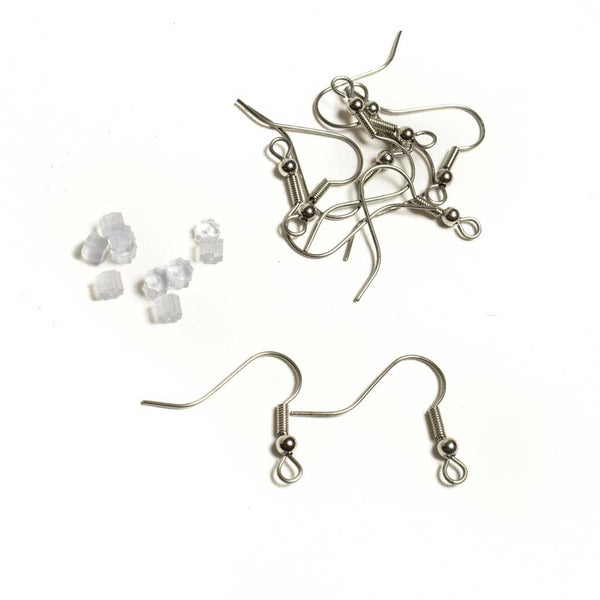 Surgical Steel Earring Hooks w Backing Beaded Dreams