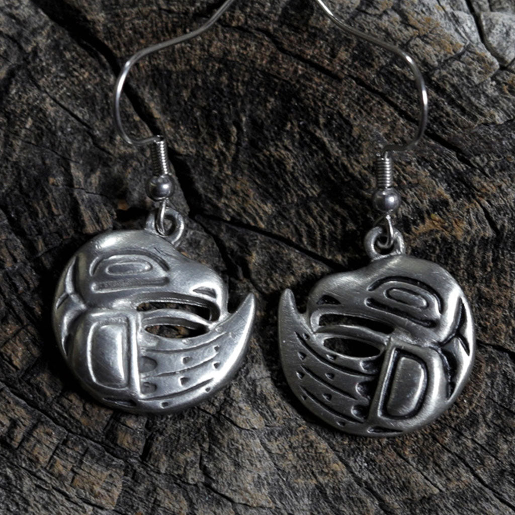 Eagle Head Earrings in Sterling Silver by Paxton Jewelry Fish Hook